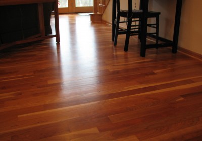 How do you refinish wood floors?