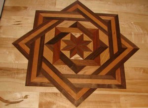 wood floor medallion inlay project racine