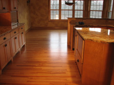 kitchen wood floor project in waterford wisconsin