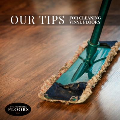 broom cleaning vinyl flooring