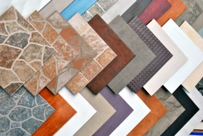 Various decorative tiles samples